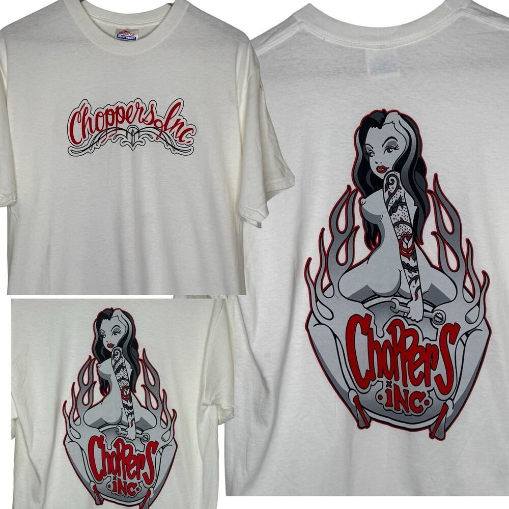 Billy Lane Choppers Inc Mechanic Pin Up Melbourne FL Motorcycle  Shop T-Shirt